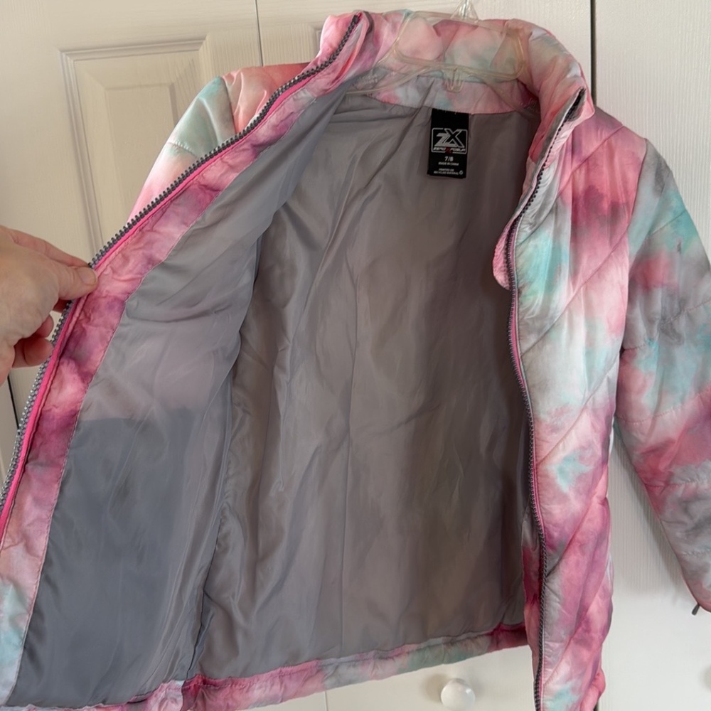 *LIKE NEW* ZeroXposur Girls 3-in-1 Systems Jacket- Pink/Gray/TyeDye - Size 7-8 - Picture 15 of 16